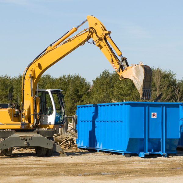 what are the rental fees for a residential dumpster in Monroe Center